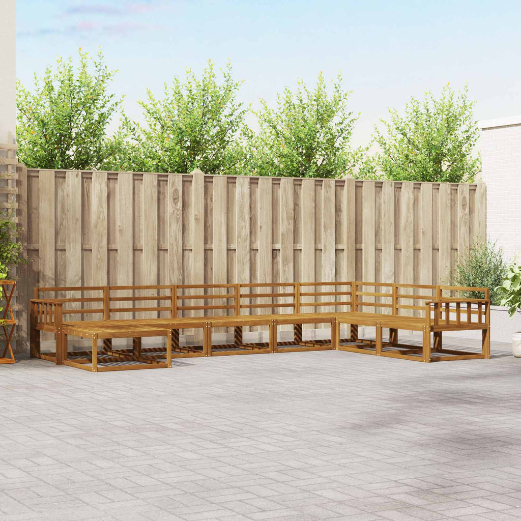 Outdoor-Sofagarnitur 8 pcs Natur Massivholz Akazie