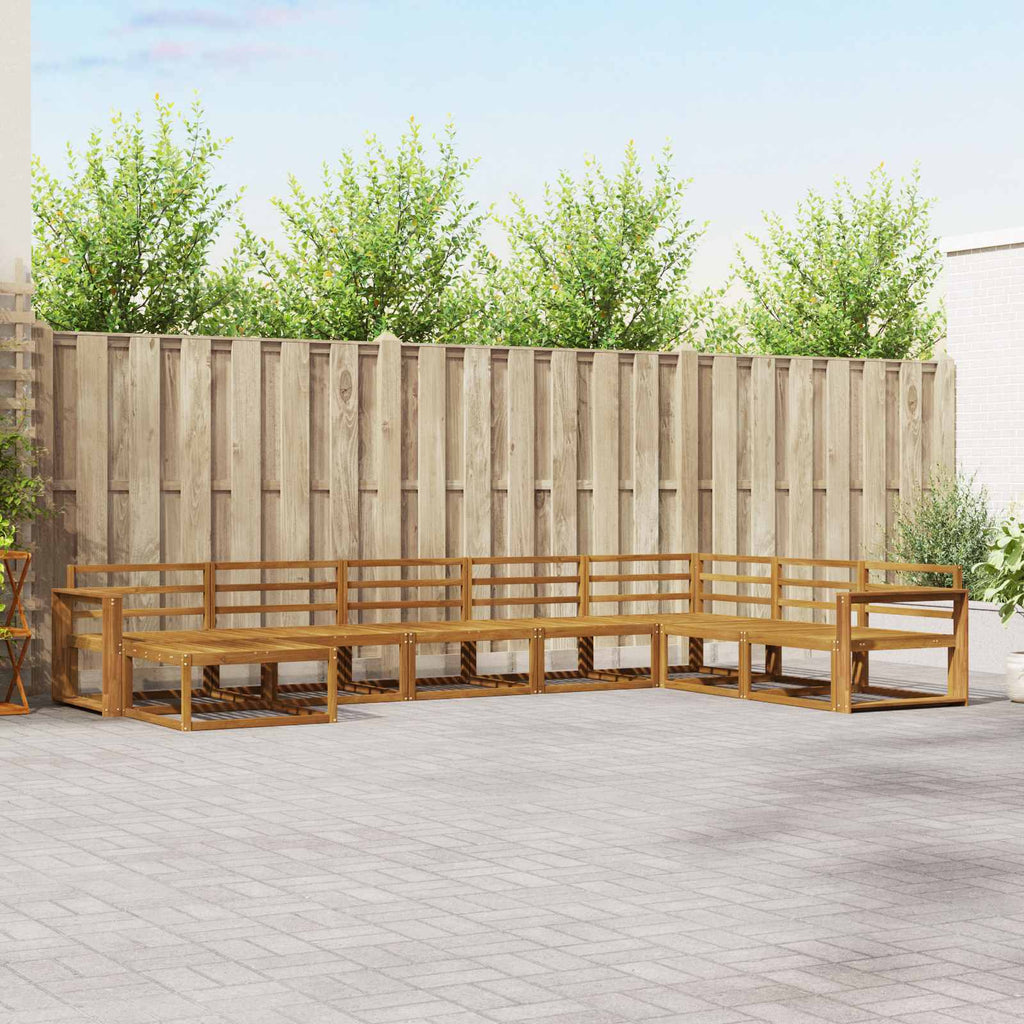 Outdoor-Sofagarnitur 8 pcs Natur Massivholz Akazie