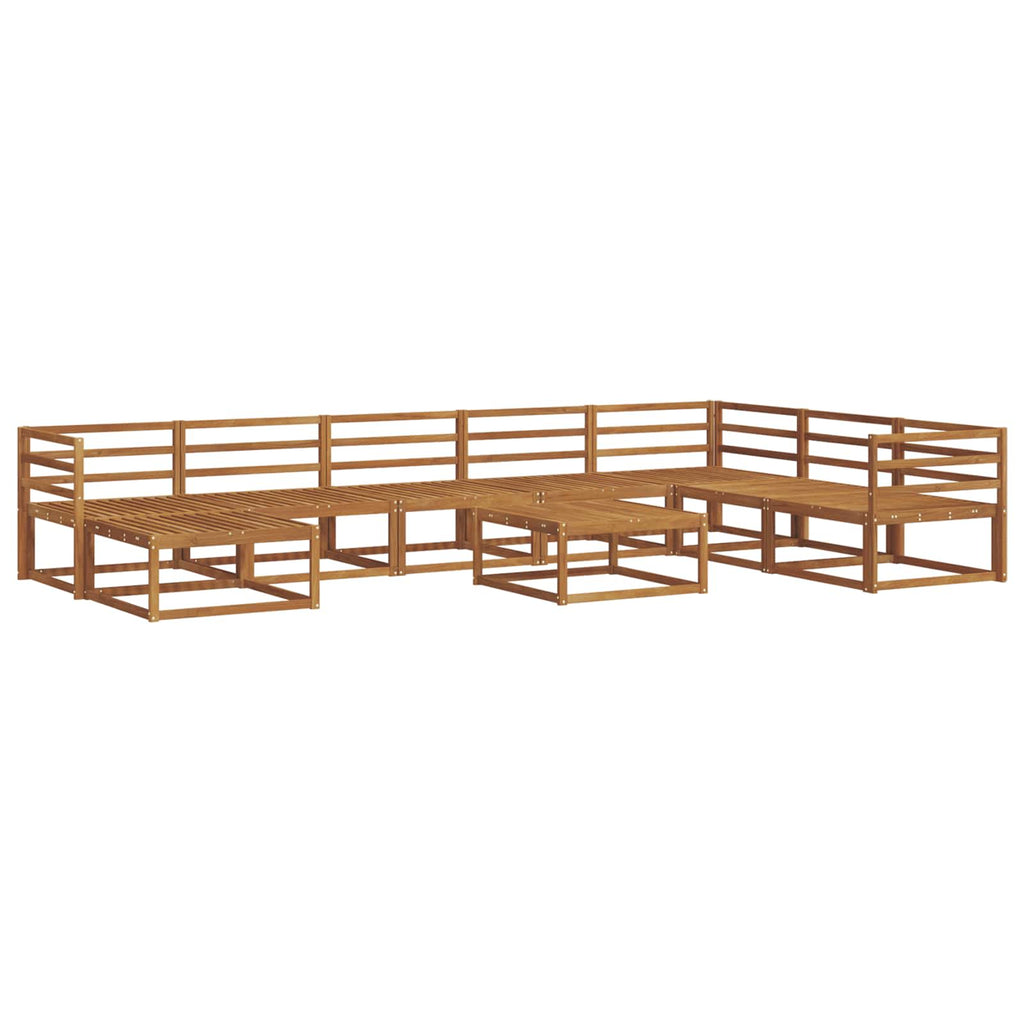 Outdoor-Sofagarnitur 9 pcs Natur Massivholz Akazie