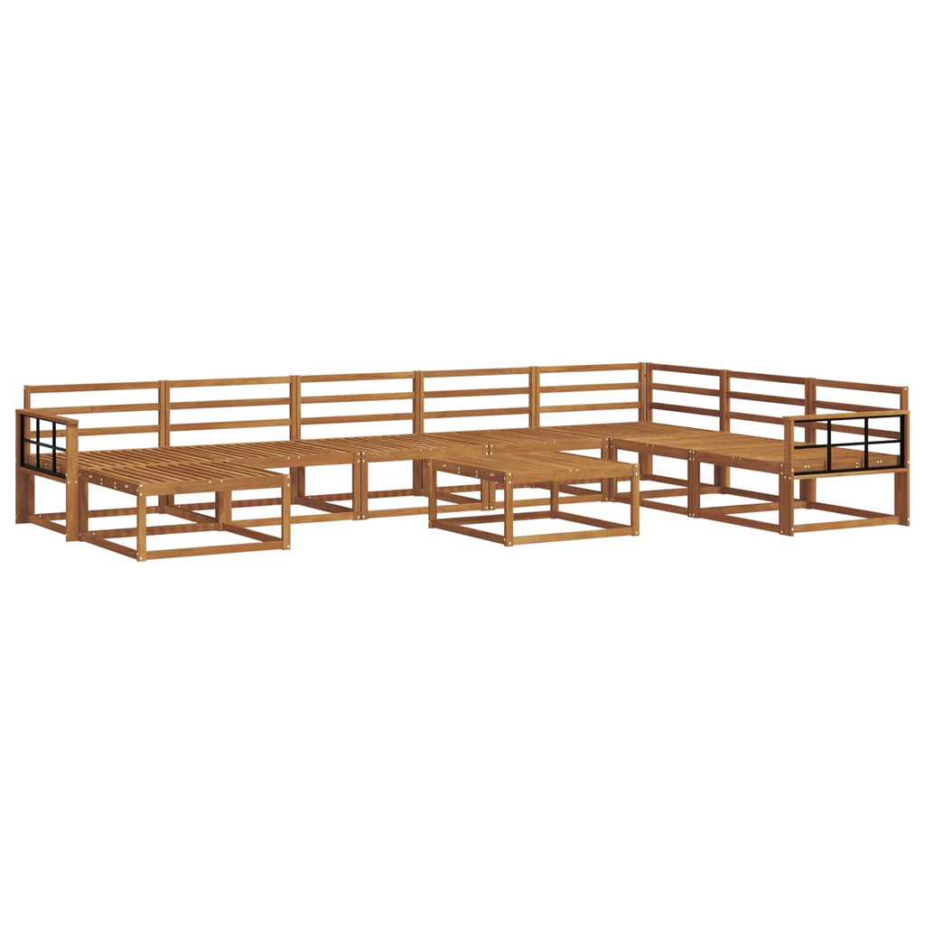 Outdoor-Sofagarnitur 9 pcs Natur Massivholz Akazie