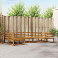 Outdoor-Sofagarnitur 6 pcs Natur Massivholz Akazie