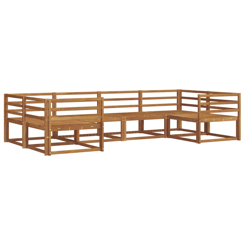 Outdoor-Sofagarnitur 6 pcs Natur Massivholz Akazie