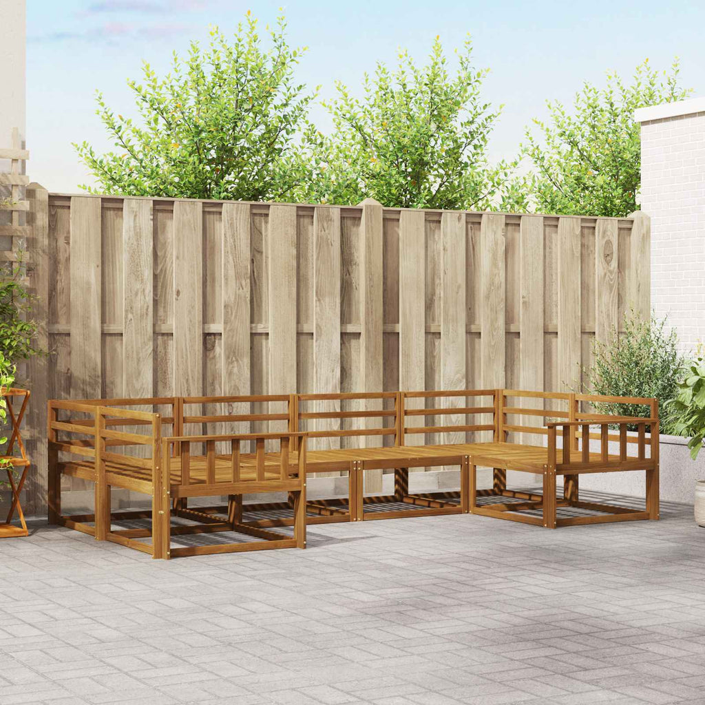 Outdoor-Sofagarnitur 6 pcs Natur Massivholz Akazie