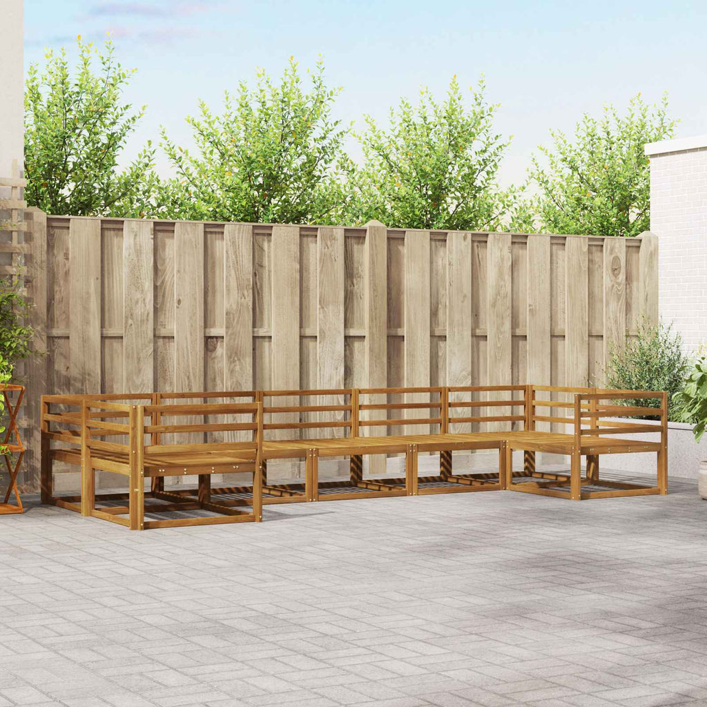 Outdoor-Sofagarnitur 7 pcs Natur Massivholz Akazie