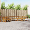 Outdoor-Sofagarnitur 7 pcs Natur Massivholz Akazie