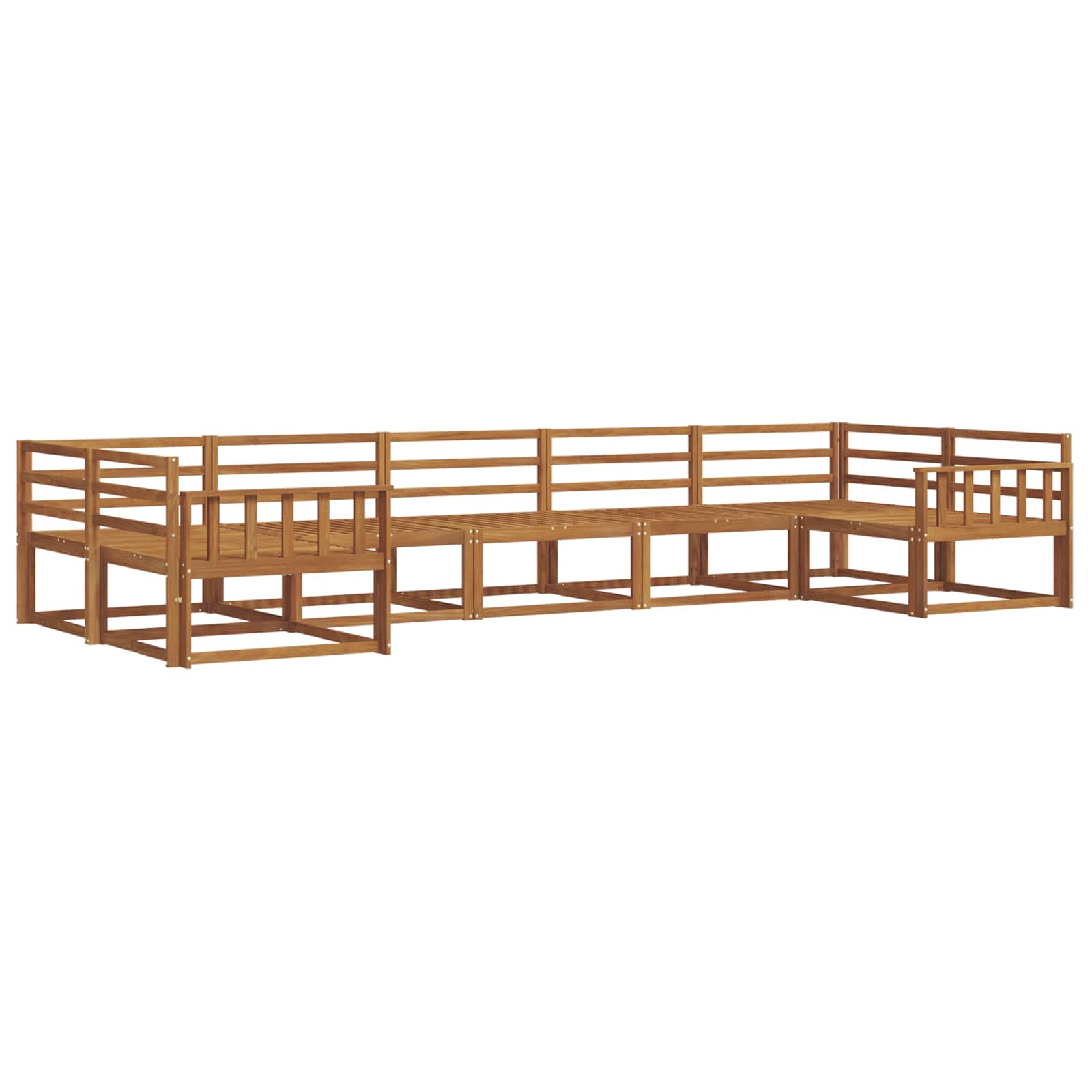 Outdoor-Sofagarnitur 7 pcs Natur Massivholz Akazie