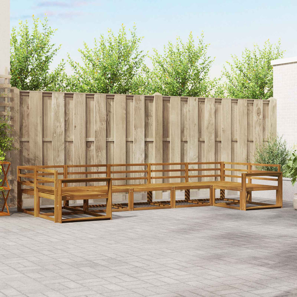 Outdoor-Sofagarnitur 7 pcs Natur Massivholz Akazie