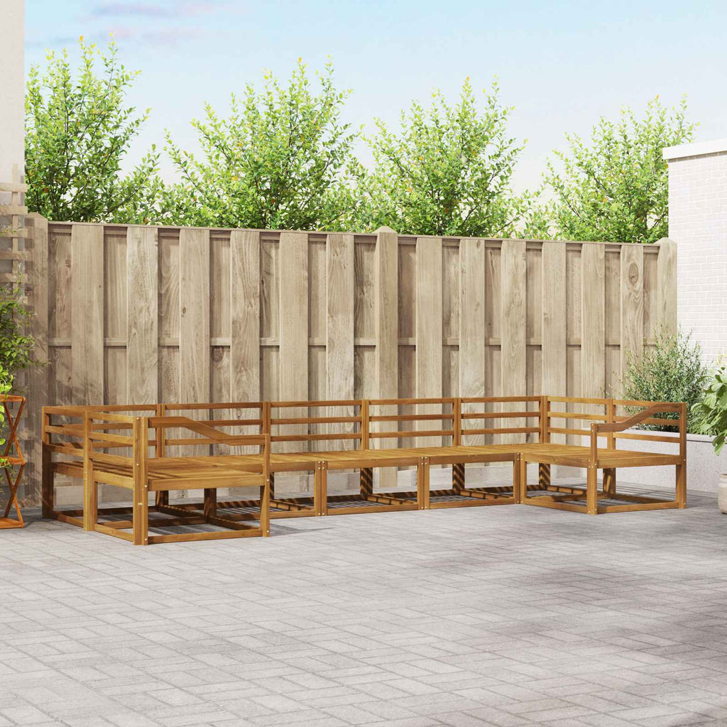 Outdoor-Sofagarnitur 7 pcs Natur Massivholz Akazie