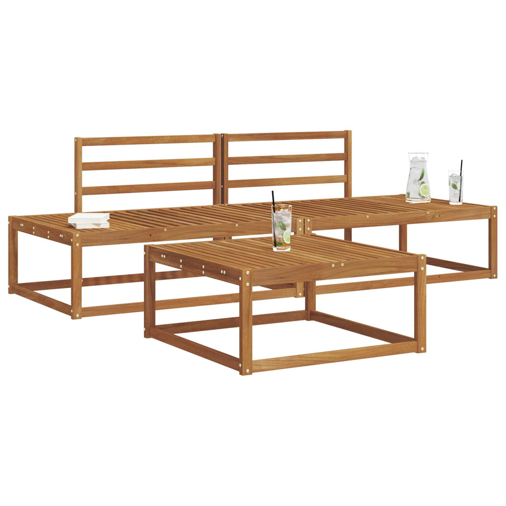 Outdoor-Sofagarnitur Natur Massivholz Akazie