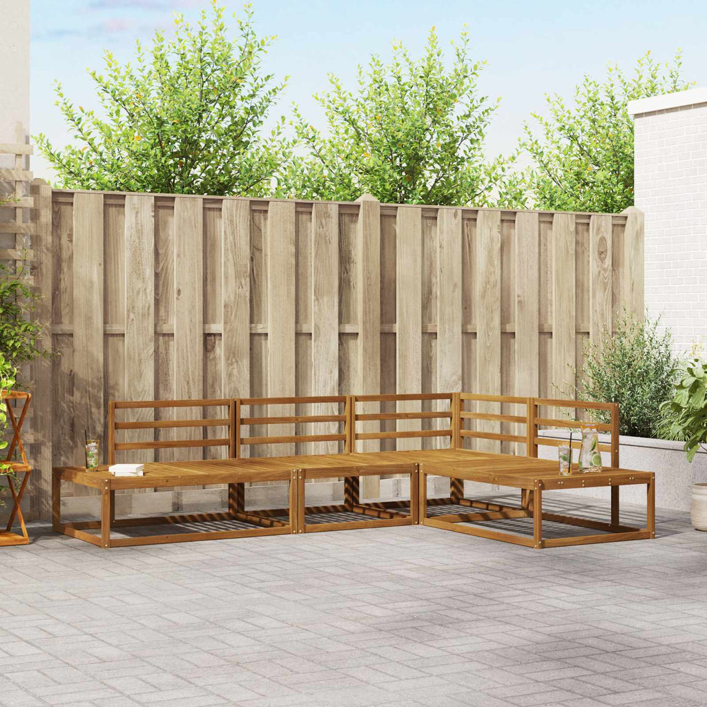 Outdoor-Sofagarnitur Natur Massivholz Akazie