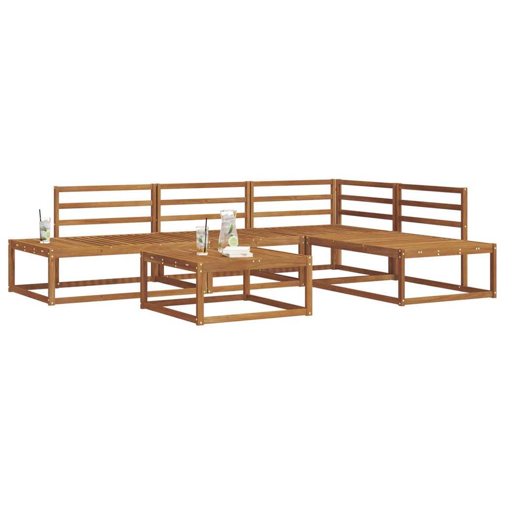 Outdoor-Sofagarnitur Natur Massivholz Akazie