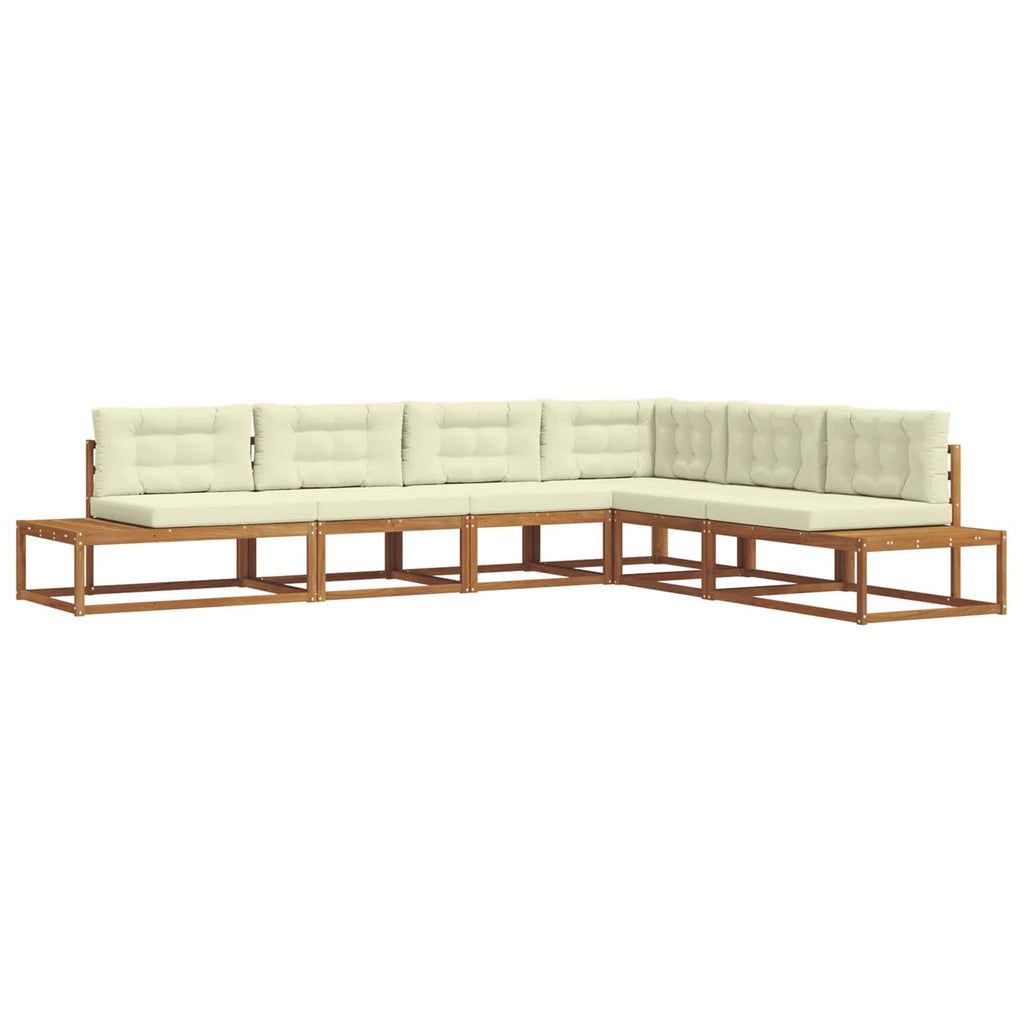 Outdoor-Sofagarnitur Natur und Creme