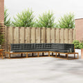 Outdoor-Sofagarnitur Natur und Anthrazit
