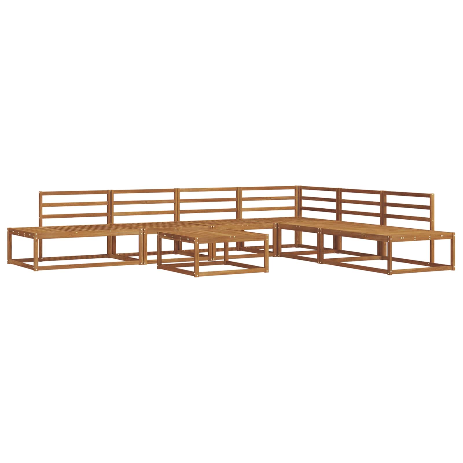 Outdoor-Sofagarnitur Natur Massivholz Akazie