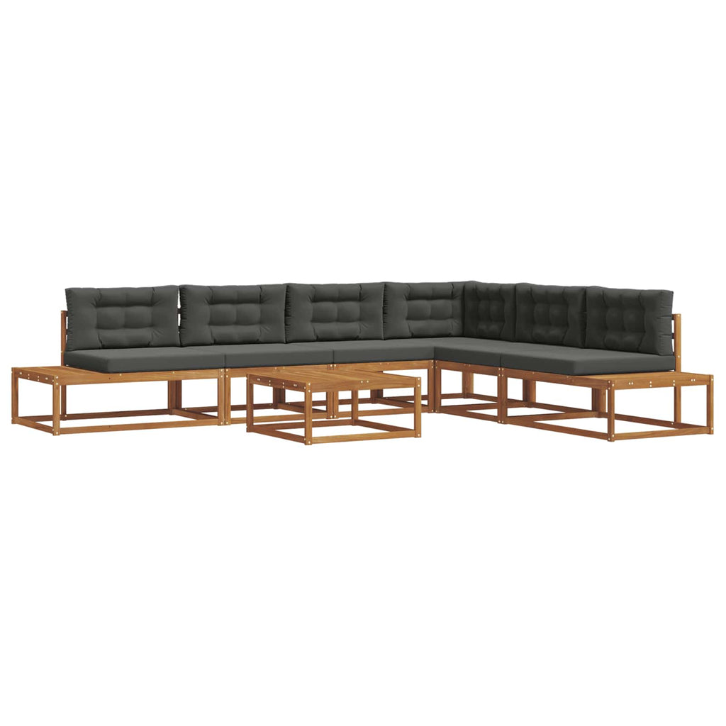 Outdoor-Sofagarnitur Natur und Anthrazit