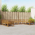 Outdoor-Sofagarnitur 9 pcs Natur Massivholz Akazie