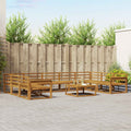 Outdoor-Sofagarnitur 10 pcs Natur Massivholz Akazie