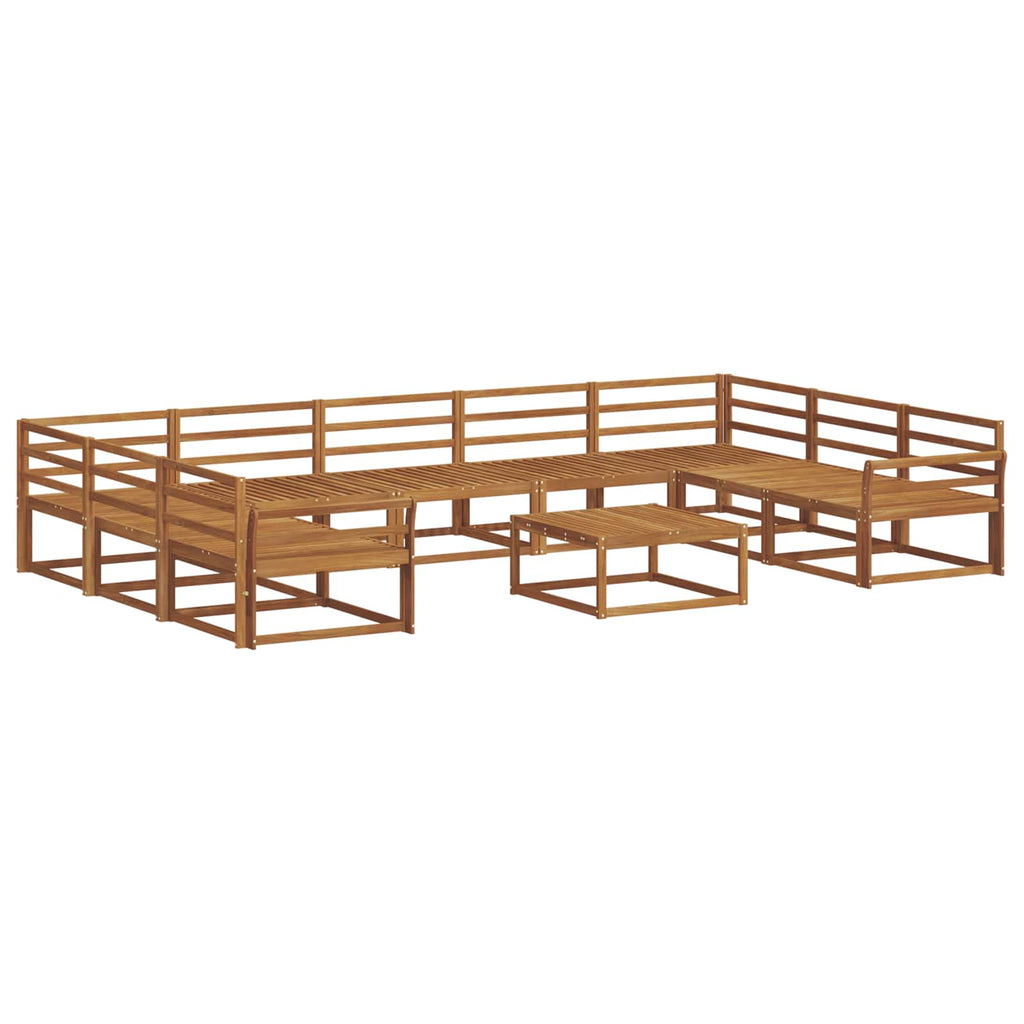 Outdoor-Sofagarnitur 10 pcs Natur Massivholz Akazie