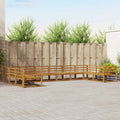 Outdoor-Sofagarnitur 10 pcs Natur Massivholz Akazie