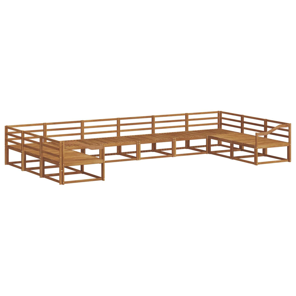 Outdoor-Sofagarnitur 10 pcs Natur Massivholz Akazie