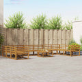 Outdoor-Sofagarnitur 11 pcs Natur Massivholz Akazie
