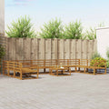 Outdoor-Sofagarnitur 11 pcs Natur Massivholz Akazie
