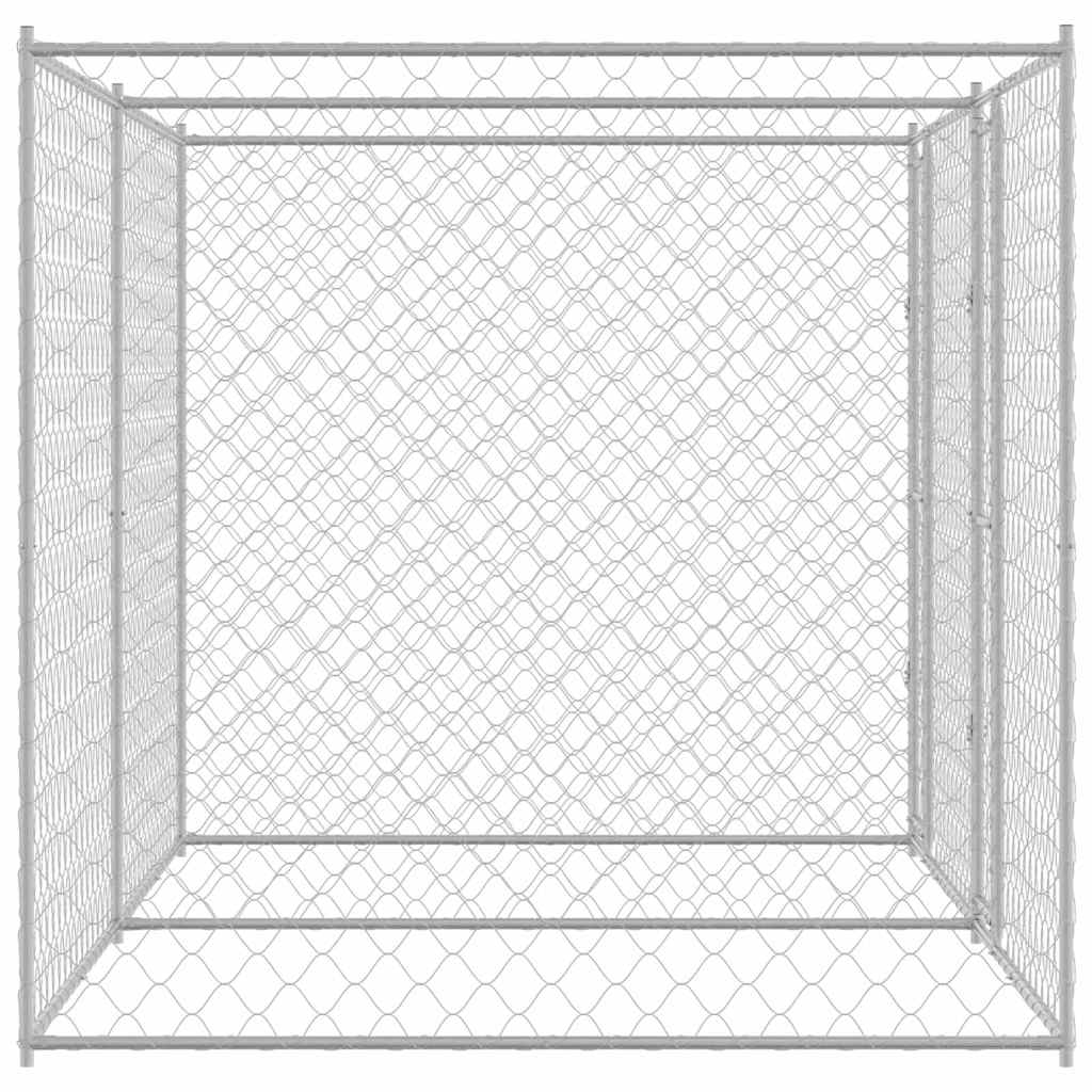 Hundekäfig Silber 400 x 200 x 200 cm Verzinkter Stahl