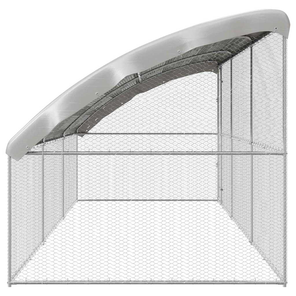 Hühnerkäfig 3 pcs Silber 600 x 200 x 200 cm Verzinkter Stahl