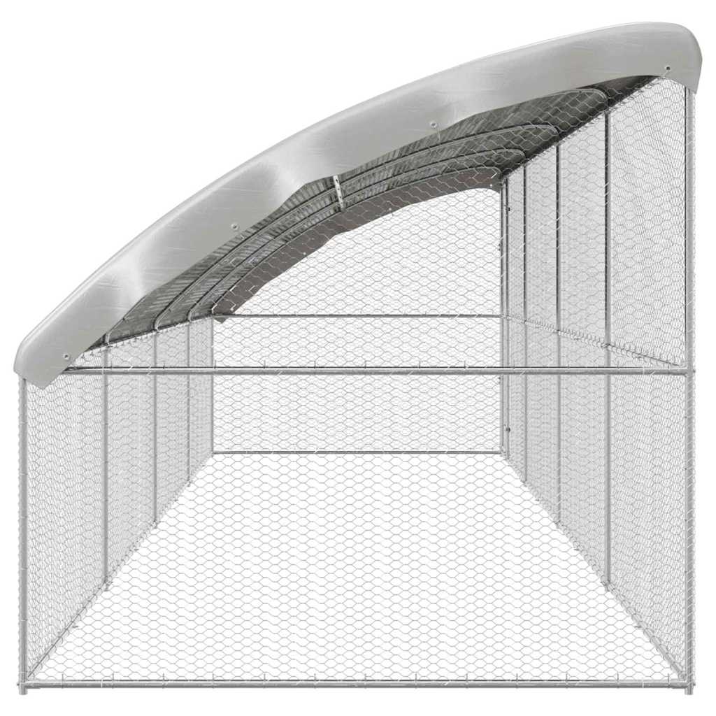 Hühnerkäfig 4 pcs Silber 800 x 200 x 200 cm Verzinkter Stahl