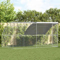 Hühnerkäfig 2 pcs Silber 400 x 200 x 200 cm Stahl und PE