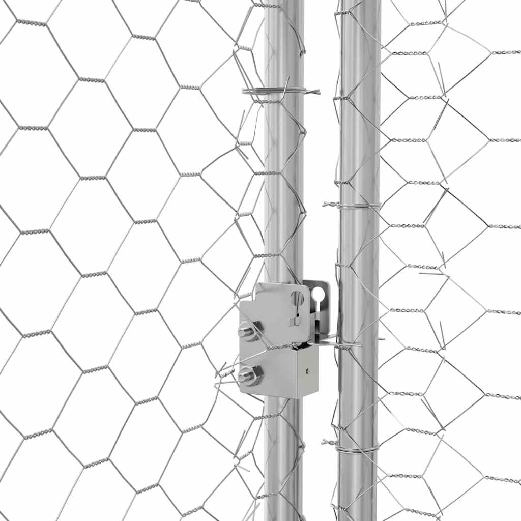 Hundekäfig 3 pcs Silber 6 x 2 x 2 m Verzinkter Stahl