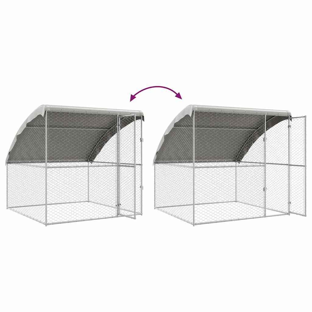 Hundekäfig 3 pcs Silber 6 x 2 x 2 m Verzinkter Stahl