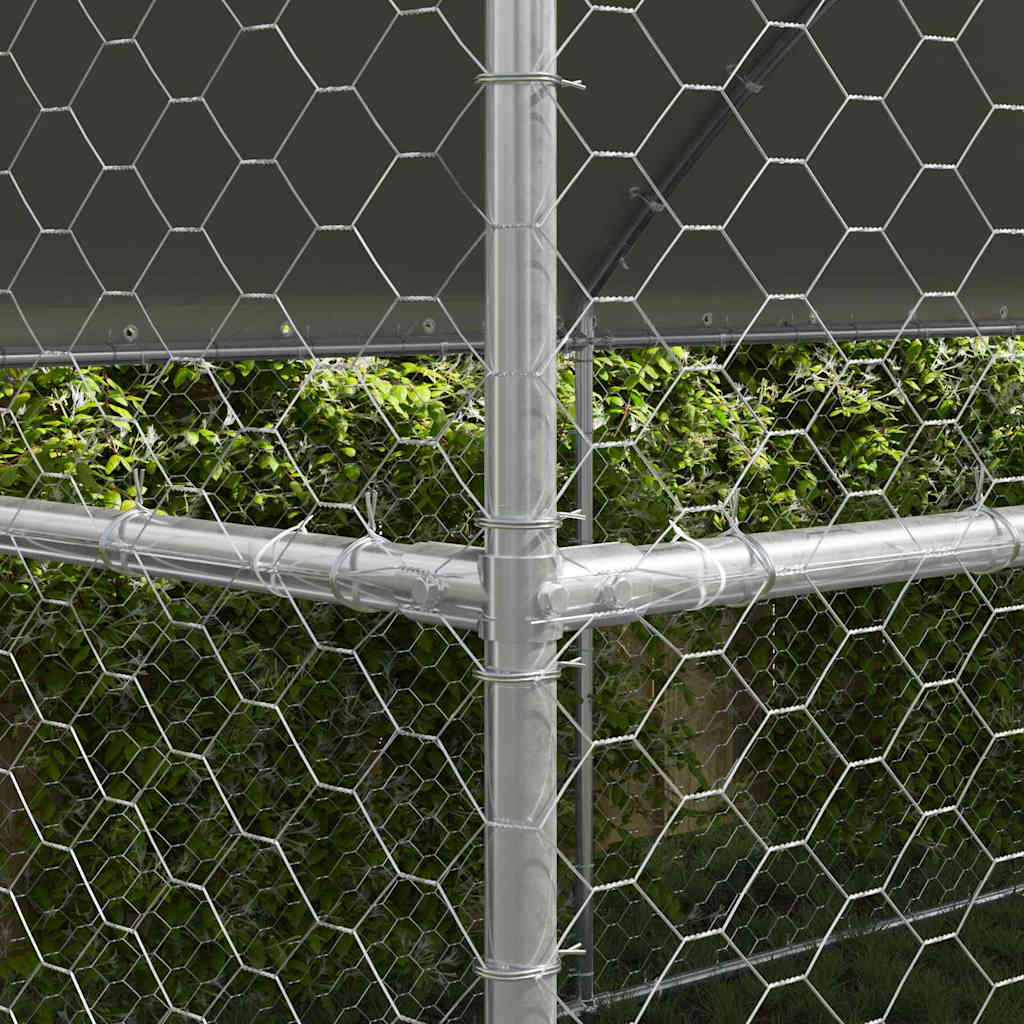 Hundekäfig 3 pcs Silber 6 x 2 x 2 m Verzinkter Stahl