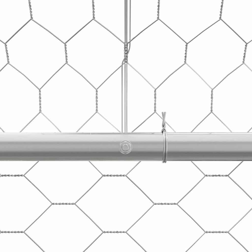 Hundekäfig 2 pcs Silber 4 x 2 x 2 m Verzinkter Stahl