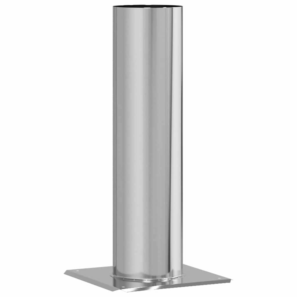 Kamin Kopf Erweiterung Silber 24 x 24 x 50 cm Edelstahl