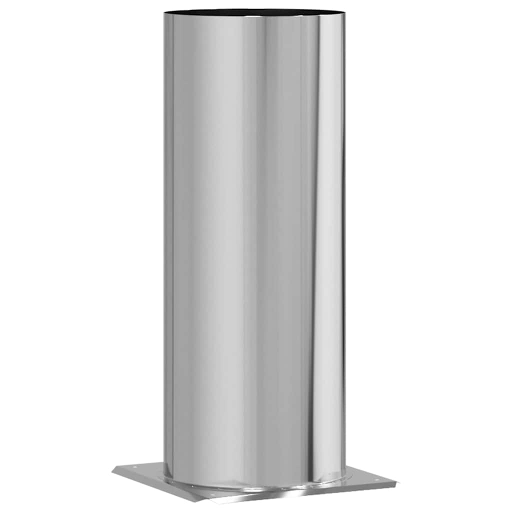 Kamin Kopf Erweiterung Silber 31 x 31 x 50 cm Edelstahl