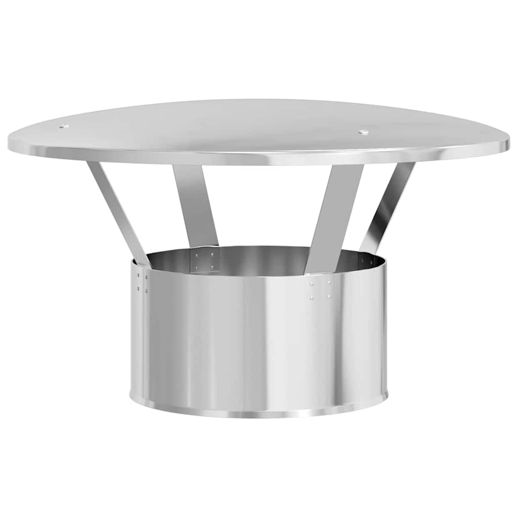 Regenabdeckung Schornstein Silber 35 x 35 x 20 cm Edelstahl