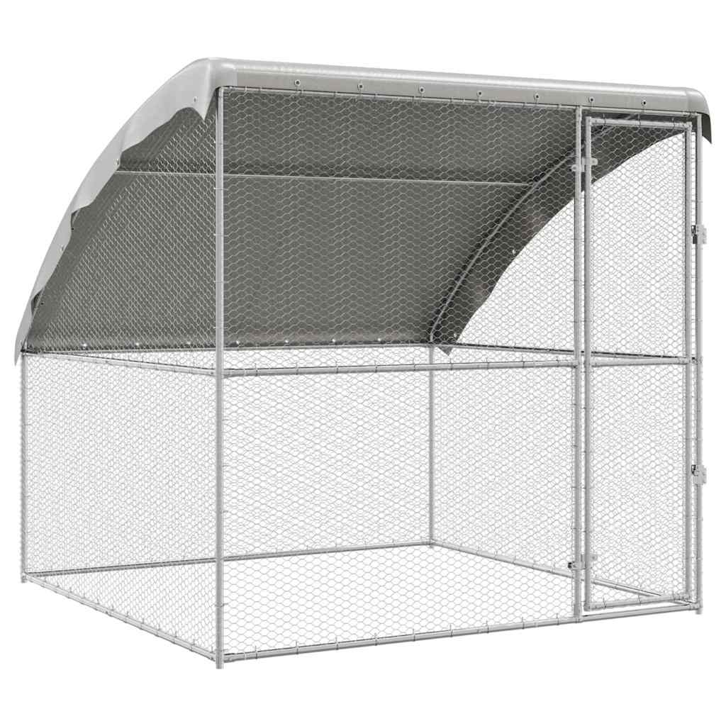 Hühnerkäfig Silber 2 x 2 x 2 m Verzinkter Stahl