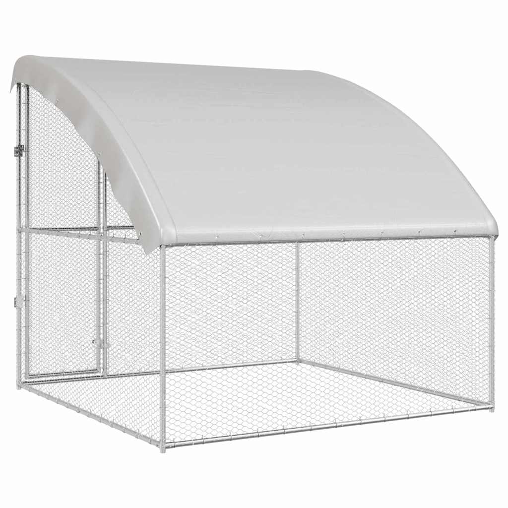 Hühnerkäfig Silber 2 x 2 x 2 m Verzinkter Stahl