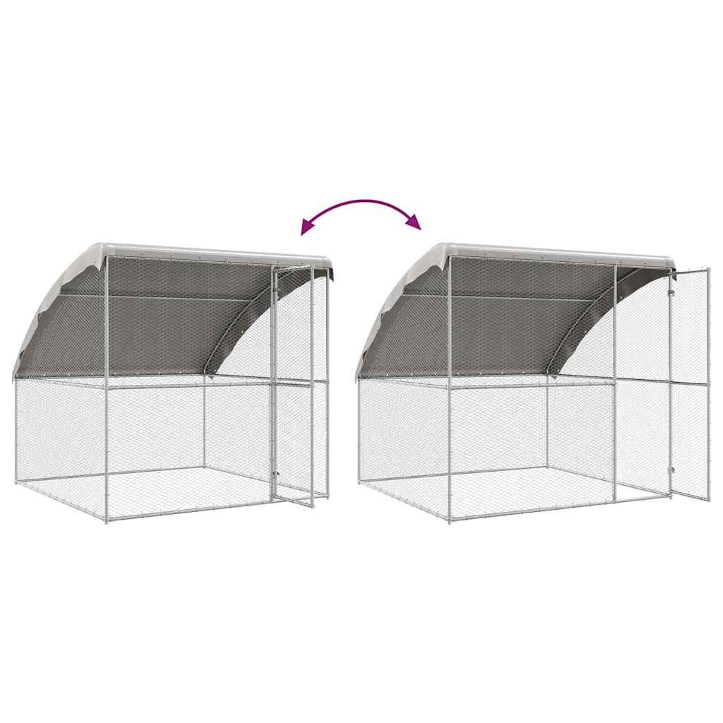 Hühnerkäfig Silber 2 x 2 x 2 m Verzinkter Stahl