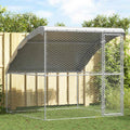 Hundekäfig mit Speicher Silber 2 x 2 x 2 m Verzinkter Stahl