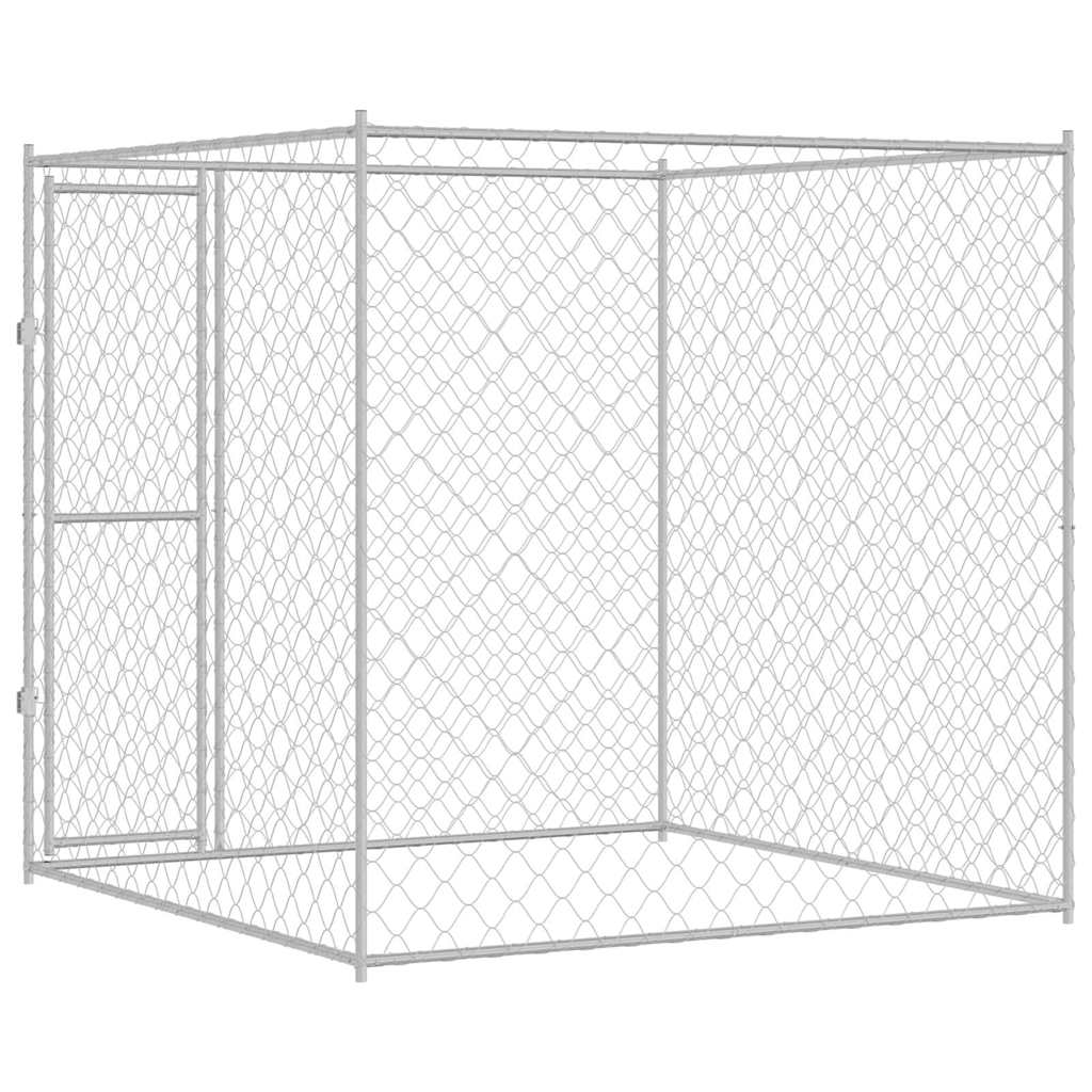 Hundekäfig Silber 200 x 200 x 200 cm Verzinkter Stahl