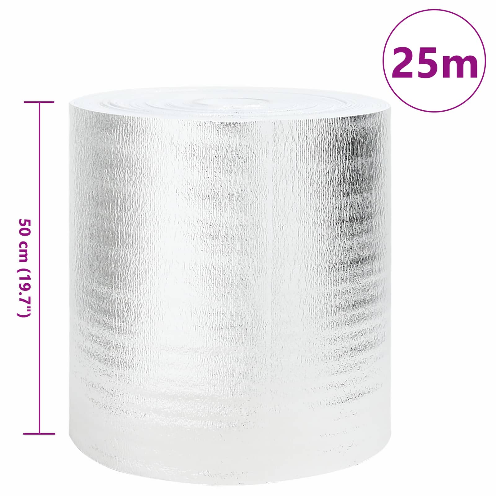 Heizkörper-Reflektorfolie 2 pcs Silber 25 x 0,5 m Polyethylen