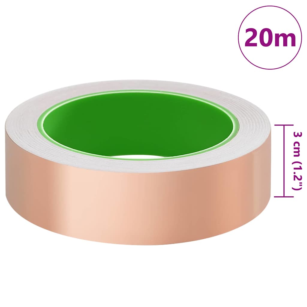 Kupferband zum Schneckenschutz 6 pcs Kupfer 30 mm x 20 m Kupfer