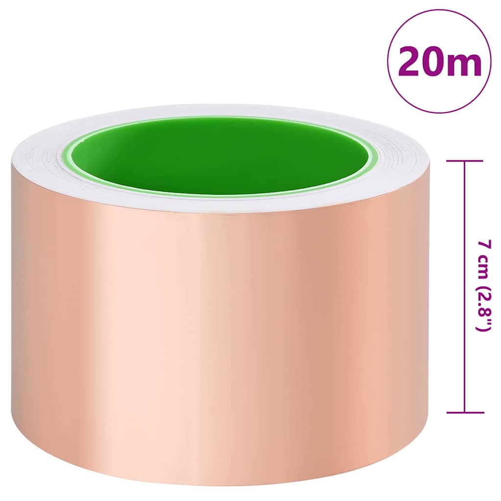 Kupferband zum Schneckenschutz 6 pcs Kupfer 70 mm x 20 m Kupfer