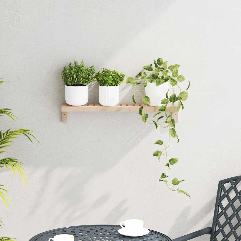 Wandhängeregal Natur 62 x 10 x 12,5 cm Massivholz aus Walnuss