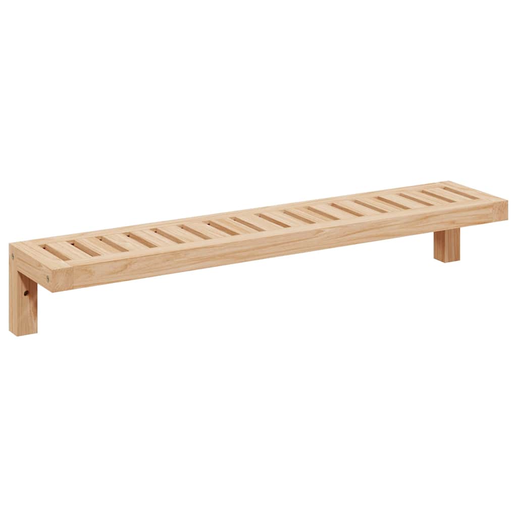 Wandhängeregal Natur 62 x 10 x 12,5 cm Massivholz aus Walnuss