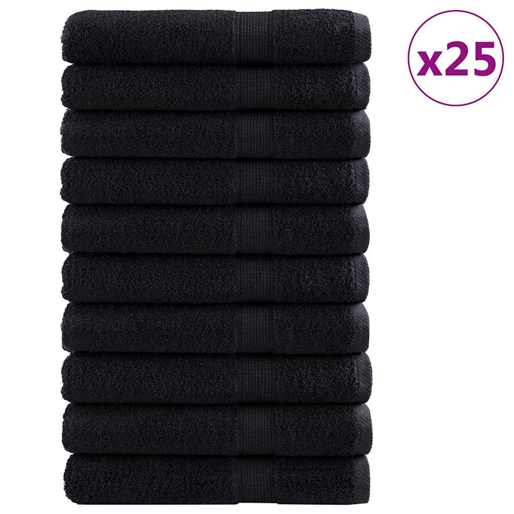 Gästetuch SOLUND 25 pcs Schwarz 100 x 200 cm 550 gsm