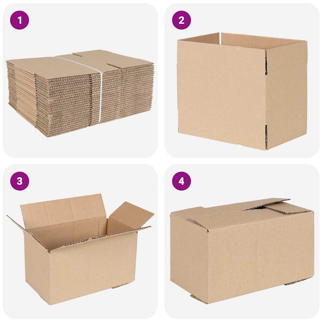 Faltbox mit Speicher 50 pcs Natur 24 x 13 x 13 cm Karton