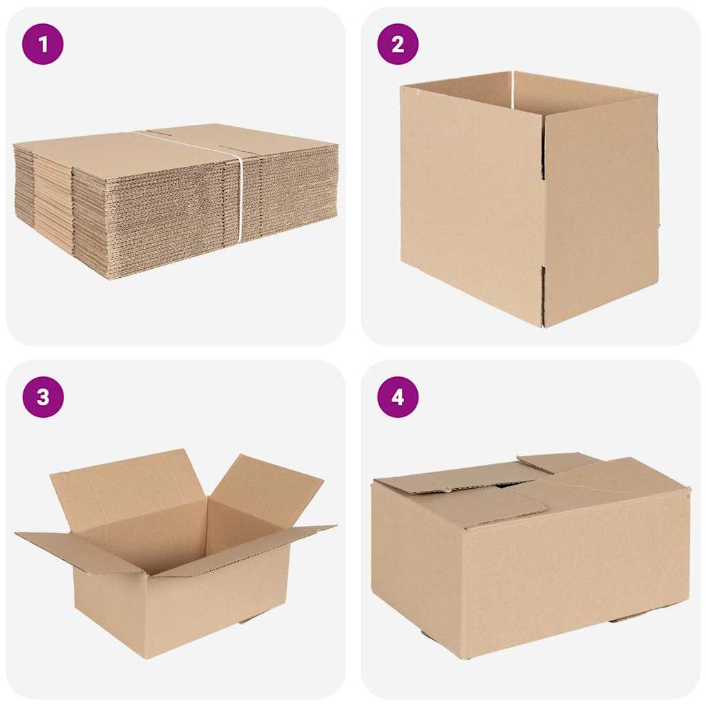 Faltbox mit Speicher 50 pcs Natur 30 x 21,5 x 14 cm Karton